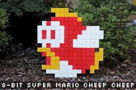 Hope you like it :3. 8 Bit Super Mario Bros Cheep Cheep Wall Art Tutorial Handmade With Ashley