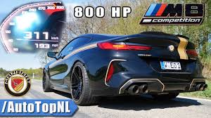 Maybe you would like to learn more about one of these? Bmw M8 Competition 823hp Manhart 0 311km H Acceleration Top Speed By Autotopnl Youtube