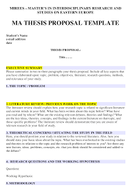 A descriptive research methodology was used for this study. Master Thesis Proposal Example