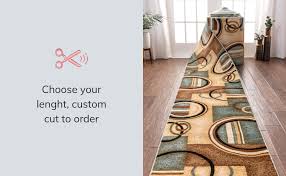 When most people think about cutting laminate flooring i bet they think of using a miter saw and maybe a jigsaw for some of the specialty cuts but what they don't realize is that there are many. Amazon Com Well Woven Custom Size Runner Choose Length Deco Rings Light Blue Geometric Modern 27 Inch Wide X 20 Feet Long Runner 27 X 20 Abstract Color Block Carpet Home Kitchen