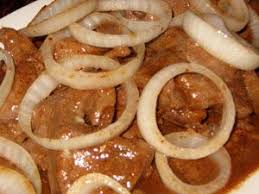 Beef Liver Steaks With Onion Rings Recipe Panlasang Pinoy Meaty Recipes Recipe Liver Recipes Beef Liver And Onions Recipe Beef Liver
