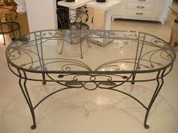 Vintage Salterini Wrought Iron Dining Table And Chairs At 1stdibs Wrought Iron Dining Table Oval Glass Coffee Table Coffee Table Wood