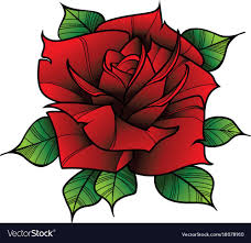 Flower Rose Isolated On White Background Vector Illustration Download A Free Preview Traditional Rose Tattoos Traditional Tattoo Flowers Rose Tattoo Design