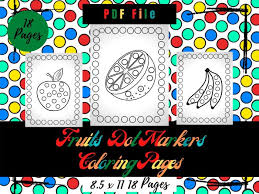 Plus, it's an easy way to celebrate each season or special holidays. Fruits Dot Markers Colouring Pages Fruits Farm Printable Dot Markers Pdf Sheets Teaching Resources