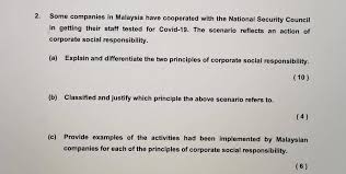 Corporate social responsibility in malaysia made compulsory. Solved 2 Some Companies In Malaysia Have Cooperated With Chegg Com