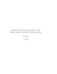 Things tagged with 'rubiks_cube' (537 things). Adventures In Group Theory Rubik S Cube Merlin S Machine And Other Mathematical Toys By Nicolas Mejia Issuu