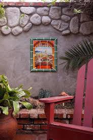 Outdoor Use Of Mexican Tile Mural Art Outdoor Decor Backyard Mexican Home Decor Tile Murals