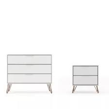 Wood has been cleaned and stained with a dark walnut color then finished with poly. Luxor Intrepid 1 0 1 Drawer Off White And Nature Mid Century Modern Nightstand 101hd3 The Home Depot In 2021 Dresser As Nightstand Mid Century Modern Nightstand Modern Dresser
