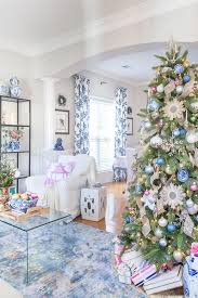 Blue And White Christmas Decorations The Home I Create White Christmas Decor Pink Christmas Bedroom Blue Christmas Decor