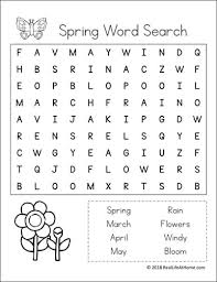 Kindergarten word search worksheets and printables that help children practice key skills. Free Printable Spring Word Search Printable Puzzle For Kids