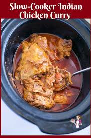 This Slow Cooker Indian Chicken Curry Recipe Aka Crockpot Chicken Curry Is A Simple Easy And In 2020 Slow Cooker Curry Recipes Slow Cooker Chicken Curry Curry Recipes