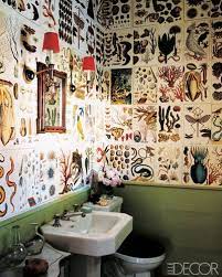 Powder Rooms With Pizzazz Unique Bathrooms Elle Decor Natural Home Decor