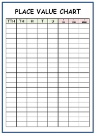 place value charts to 1000 worksheets teaching resources tpt