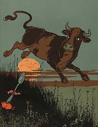 Hey diddle diddle and the cat and the fiddle and the cow jumped over the moon a little dog lied to see such a sport and the dish ran away with the spoon. Hey Diddle Diddle Wikiwand