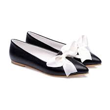 Black And White Ballet Flats Just Bow Black White Big Bow Ballerina Flat 35 Liked On Polyvore Featuring Shoes Flats Plus Size Ball Ballerina Flats White Ballet Flats Womens Flats