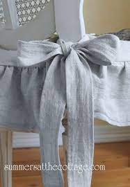 Gray Ruffled Chair Seat Cushion Shabby Cottage French Country Farmhouse Chic Shabby Chic Kitchen Chairs Kitchen Chair Cushions Farmhouse Seat Cushions