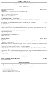 electrical helper resume sample