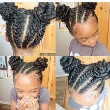 Cute Flat Twist Bun Up For Little Girls Hair Styles Natural Hair Styles Little Girl Hairstyles