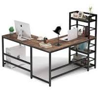 Meja Komputer Modern Metal Kayu Langsung Pabrik untuk Kantor Rumah Meja  Belajar Multifungsi dengan Konstruksi yang Kuat