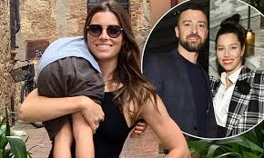 I have nothing to declare but my genius. Jessica Biel Shows Off Her Guns While Celebrating Her Son Silas Fifth Birthday In A Throwback Snap Daily Mail Online