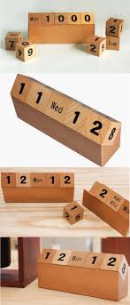 Wooden Cubes Desk Perpetual Calendar Business Card Display Stand Holder Pen Pencil Holder Office Desk Organizer Perpetual Calen Wooden Calendar Wooden Cubes Cool Office Supplies