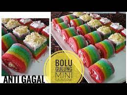 3 butir telur 45 gr gula pasir 35 gr tepung terigu. Bolu Gulung Mini Rainbow Lembut Dan Enak Anti Gagal Ekonomis Dan Bisa Jadi Ide Jualan Youtube
