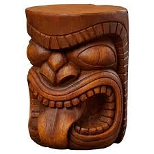 Siebert Sculptural Side Table In 2020 Sculpture Wood Carving Faces Tiki Head