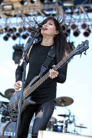 She is a celebrity bassist. Emma Anzai From Sick Puppies Guitar Girl Female Guitarist Bass Guitarist