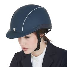 Casque d'équitation Phantom en cuir avec logo Equestro