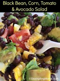 Black Bean Corn Tomato Salad Recipe Black Bean Corn Tomato Avocado Salad Stockpiling Moms Recipe Clean Eating Recipes Avocado Salad Recipes Avocado Tomato Salad