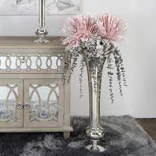 Extra large floor vases malikabutner co. Large Silver Fluted Glass Vase Fluted Vase Floor Standing Vase