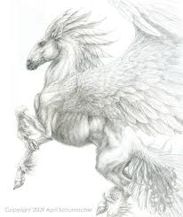 Idee 12 Dessin Pegase Licorne En 2020 Art A Theme Cheval Dessin Cheval Animaux Mythologiques