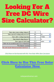 free solar cable size calculator solar energy system best