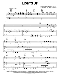 Harry Styles Lights Up Sheet Music And Printable Pdf Music Notes Style Lyrics Sheet Music Notes Sheet Music