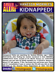 Jun 03, 2021 · a child whose disappearance prompted an amber alert, resulting in charges for one person and possible offenses for another, was abducted in new britain, according to recently released court papers. Vanessa Morales Amber Alert Kidnapped From Ansonia Connecticut Home Facebook