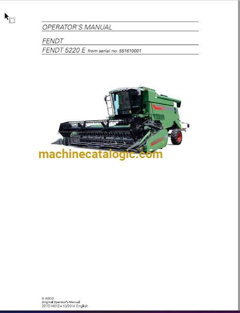 Fendt 5220 E Combine