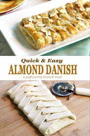 Easy Almond Danish Braid Recipe Christmas Breakfast Recipe Almond Recipes Puff Pastry Recipes