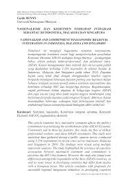 Jadi, integrasi nasional merupakan hasrat dan kesadaran untuk bersatu sebagai bangsa indonesia. Pdf Nasionalisme Dan Komitmen Terhadap Integrasi Serantau Di Indonesia Malaysia Dan Singapura Nationalism And Commitment To Economic Regional Integration In Indonesia Malaysia And Singapore