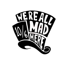 We Re All Mad Here Decal Alice In Wonderland Decal Mad Etsy In 2020 Alice In Wonderland Silhouette Disney Silhouettes Vans Stickers