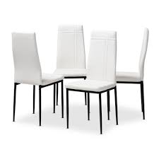 Dining room chairs for hospitality locations for banquets, dining halls, and hotels that host large events, having enough chairs on can you buy dining room chairs in bulk? Set Of 4 Baxton Studio Matiese Modern And Contemporary White Faux Leather Upholstered Dining Chairs Walmart Com Walmart Com