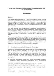 This enhances natural pest control by providing the natural enemies of pests with alternative hosts. Pdf Farmer Field Schools To Promote Integrated Pest Management In Asia The Fao Experience Andrew Bartlett Academia Edu