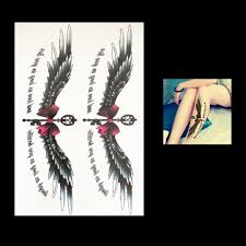 1 Pc Sementara Besar Ikatan Simpul Angel Wing Wanita Palsu Kesehatan Body Art Tattoo Hb032 Tahan Air Bunga Lengan Lengan Tato Kembali Sticker Stickers Poker Sticker Keyboardstickers Red Aliexpress