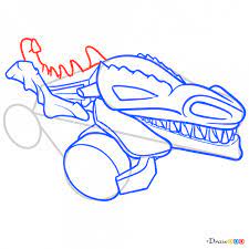 How To Draw Dragon Blaster Hot Wheels Dragon Drawing Hot Wheels Drawings
