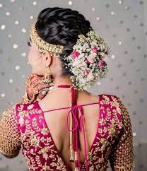 Best Hindu Bridal Hairstyles Saree Blouse Designs 59 Ideas Blouse Hairstyles Brid South Indian Wedding Hairstyles Indian Wedding Hairstyles Bridal Hair Buns