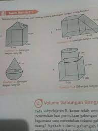 Karena semua wajah kubus sebangun, kita bisa mencari area satu wajah dan mengalikan dengan 6 untuk mendapatkan total luas permukaan. Tentukan Luas Permukaan Dari Masing Masing Gabungan Bangun Ruang Berikut Pakek Cara Yaaa Brainly Co Id