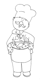 Chef Coloring Page Digi Stamps Coloring Pages Digital Stamps