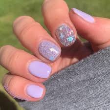 Plus, this is a non toxic nail polish. All Powdered Up Dip Powder Purple Nails Accent Nails Glitter Short Nails Purple Nails Purple Glitter Nails Cute Gel Nails