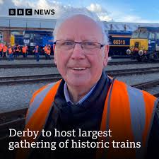 Exciting news, train fans 🚂 Derby will host the UK's largest gathering of  historic railway vehicles to mark the 200th anniversary of the world's  first passenger train service. Train enthusiast Pete Waterman