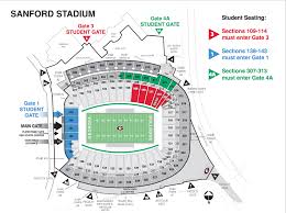 73 correct sanford stadium seating map