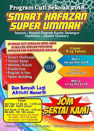 Kalender 2018 cuti sekolah memudahkan anda merancang perkara yang akan dilakukan pada tahun 2018 ini. Program Cuti Sekolah 2018 Smart Love Kuala Selangor Facebook